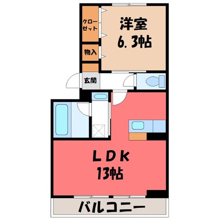 ゆいの杜中央駅 徒歩16分 1階の物件間取画像